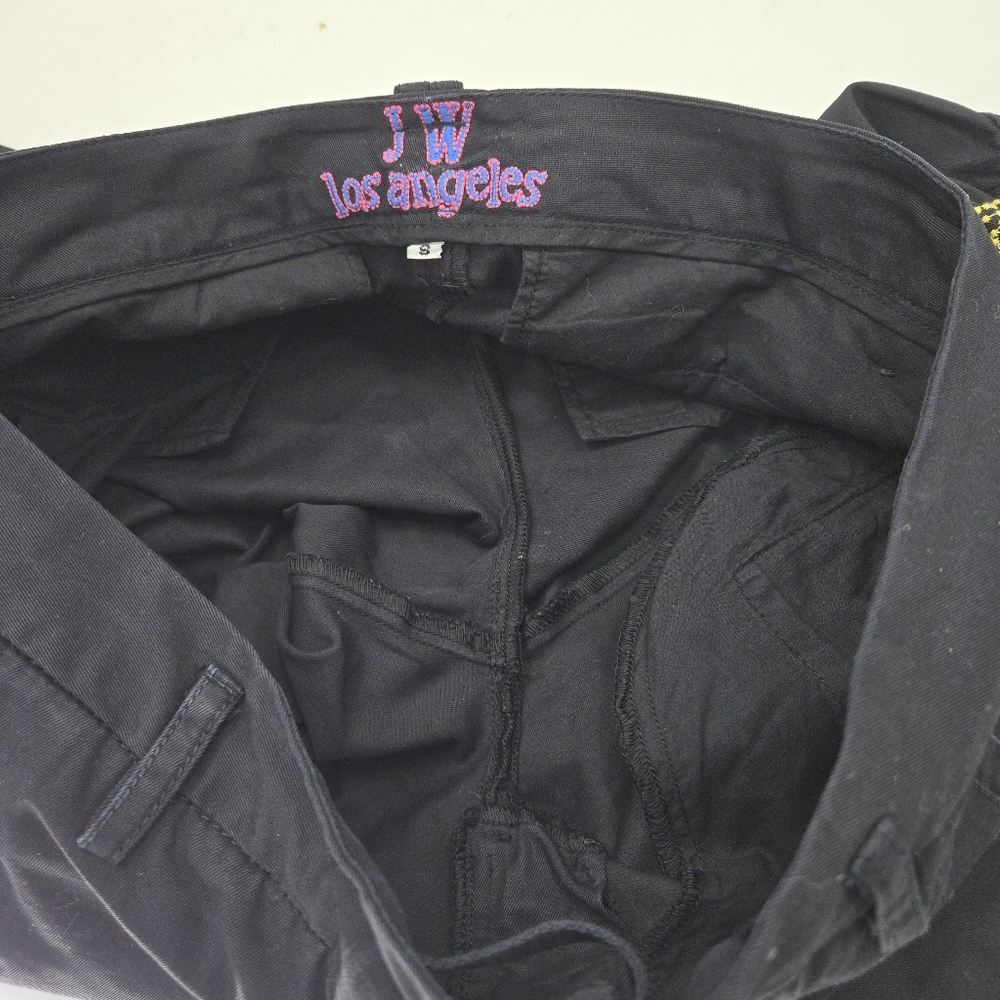 Johnny Was Pants Black‎ Embroidered Cargo Crop - Picture 10 of 15